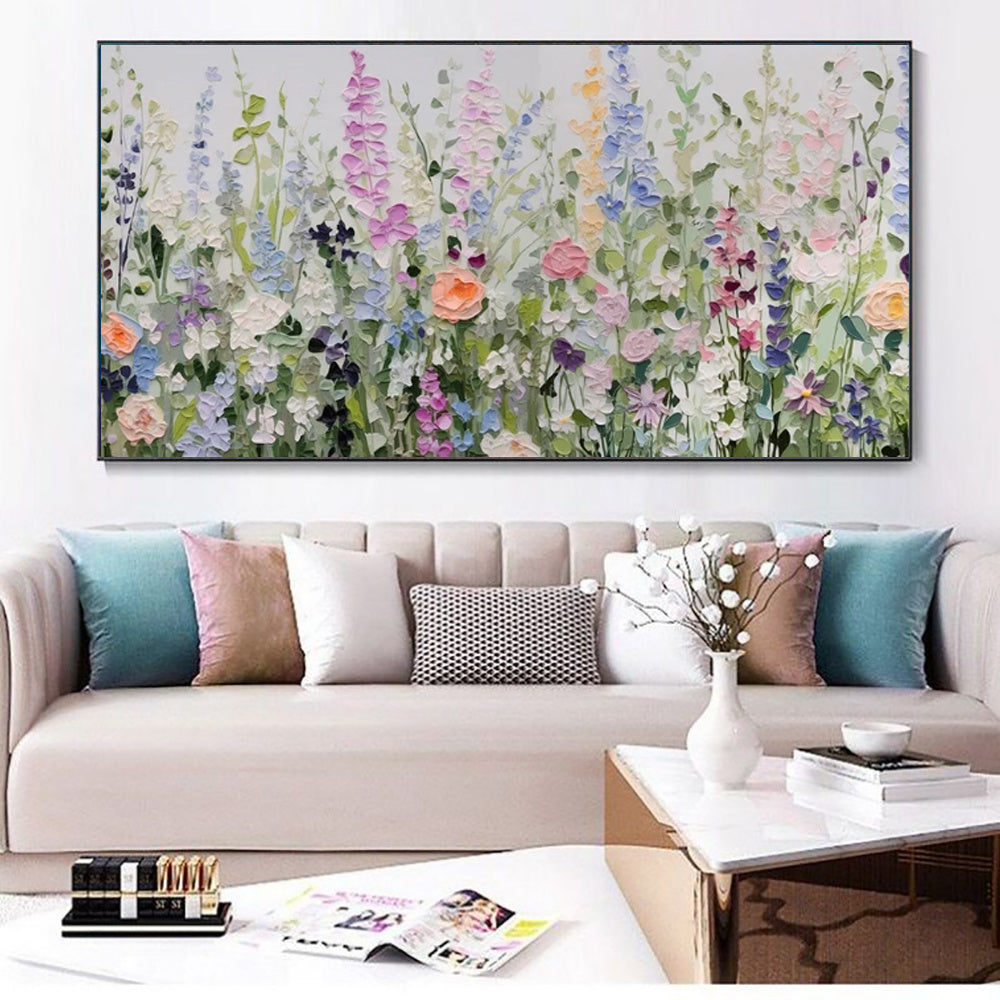 Handmade Flower Oil Painting on Canvas