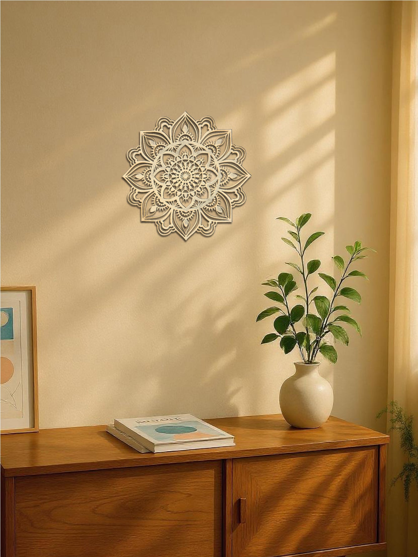 Hand-Hammered Moroccan Metal Mandala Wall Art