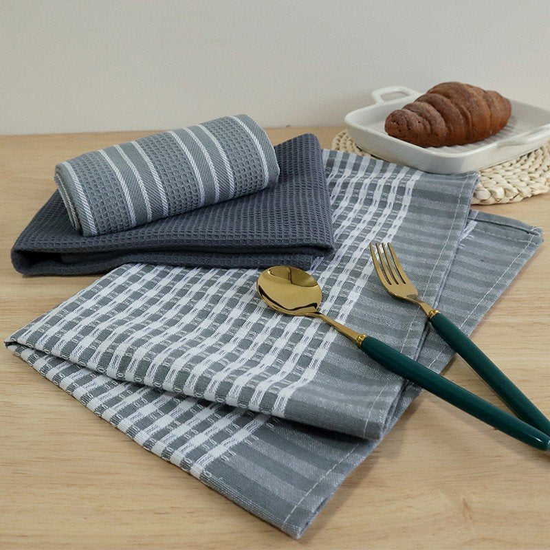 3pcs Kitchen Towels Classic 100% Natural Cotton