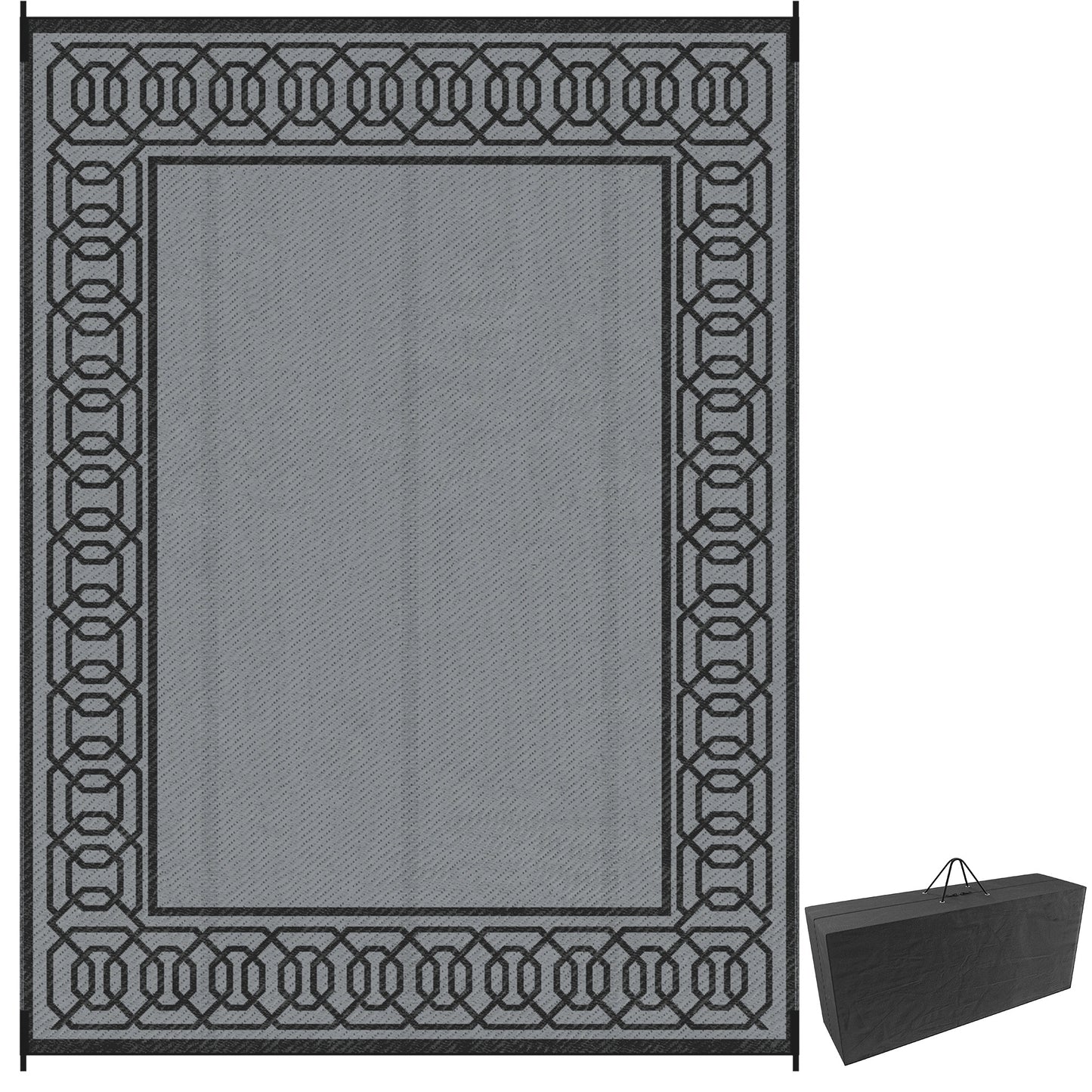 Outdoor Rug for Patio, 9' x 12' Waterproof