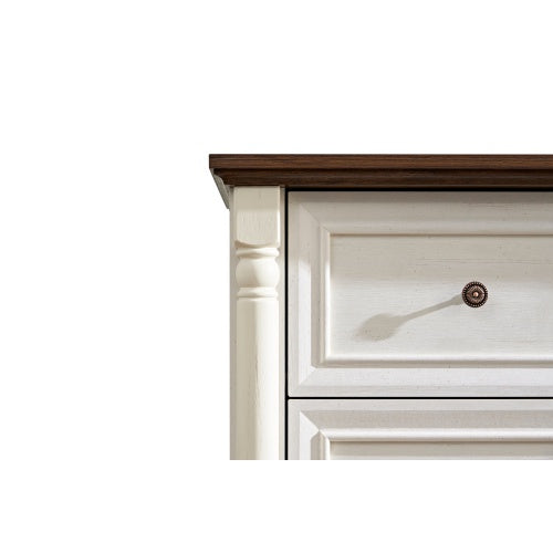 Farmhouse Style 6 Drawer Dresser Chest with Base
