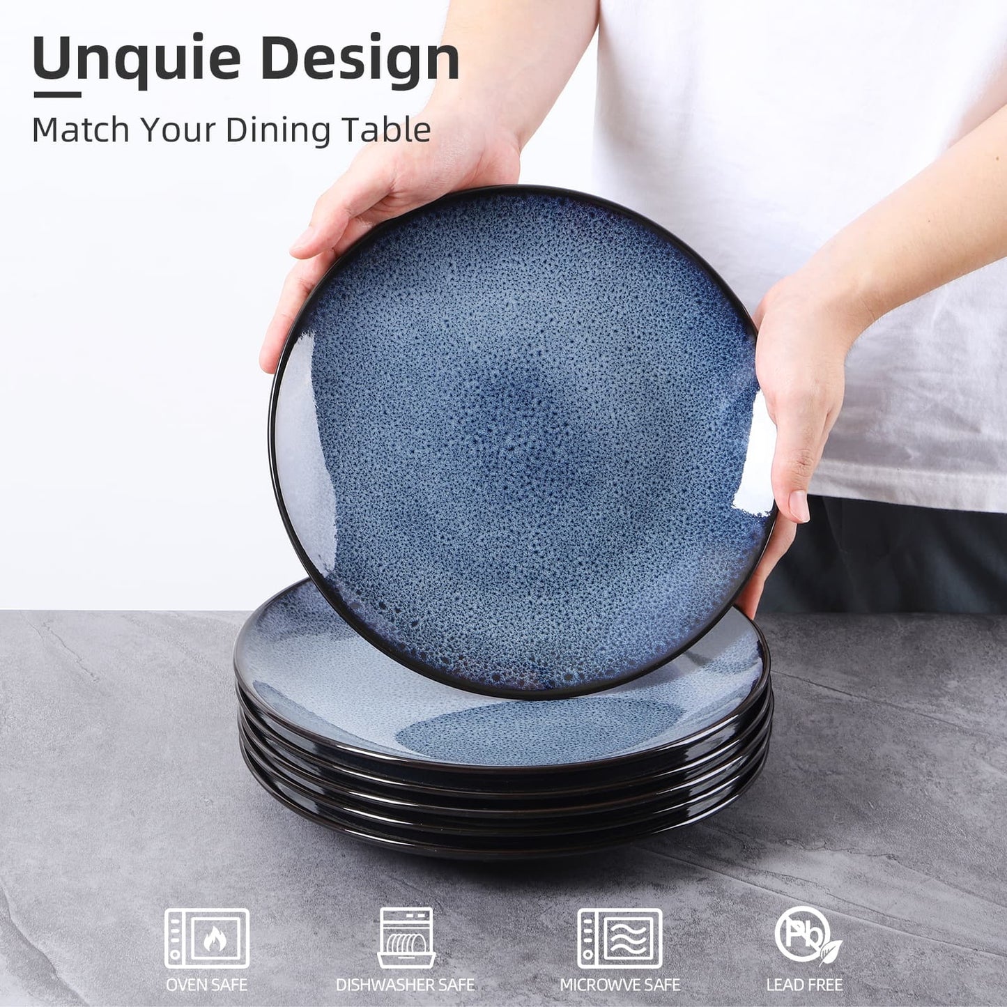 Blue Plate Set Of 6