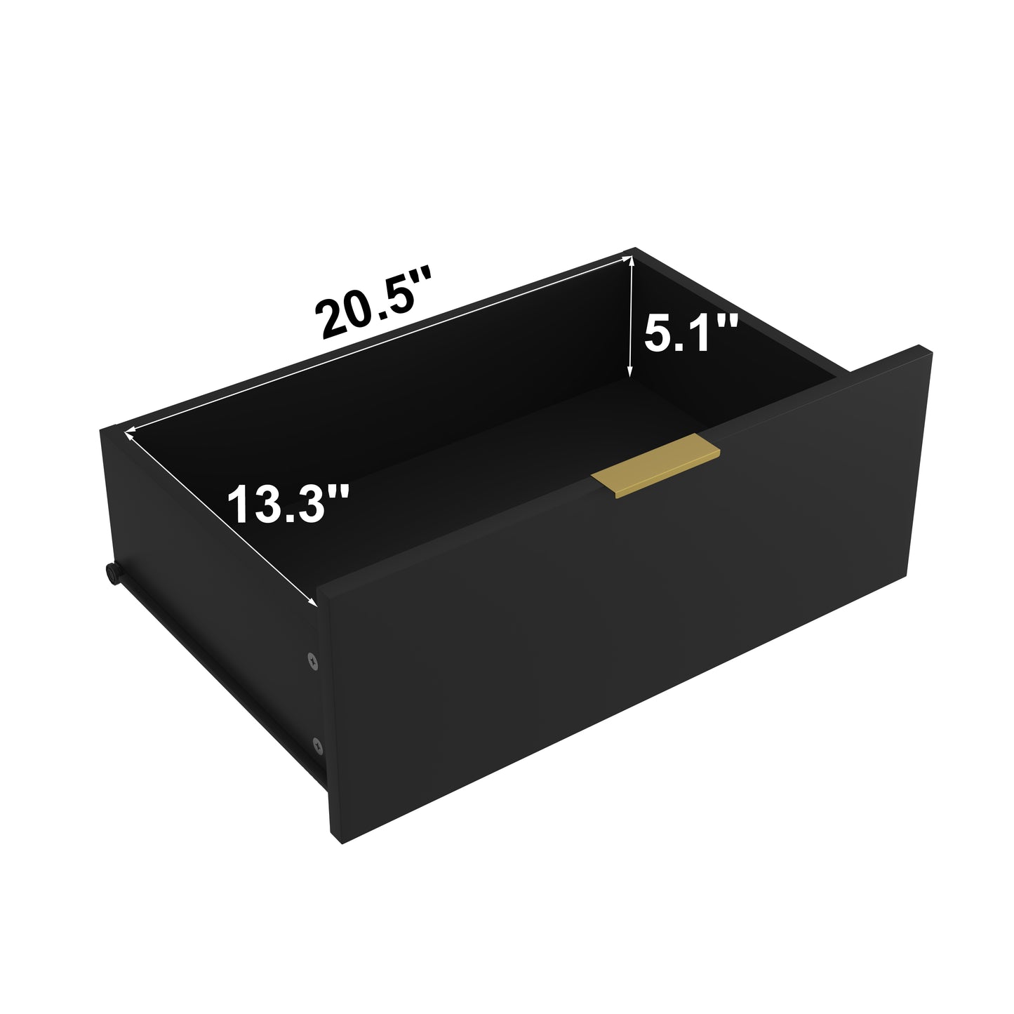 Modern 6-Drawer Dresser, Black