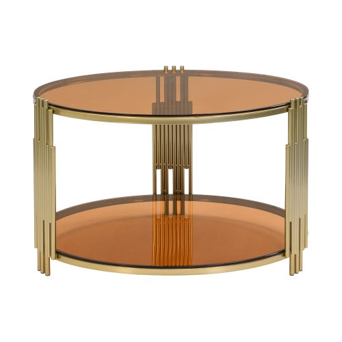 Modern Brown Glass Coffee Table