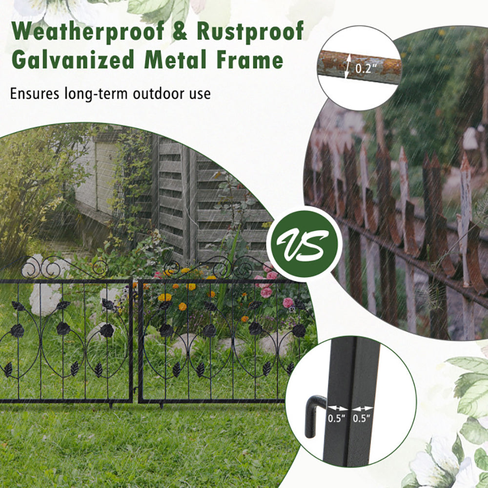 Decorative Garden Fence With 8 Panels