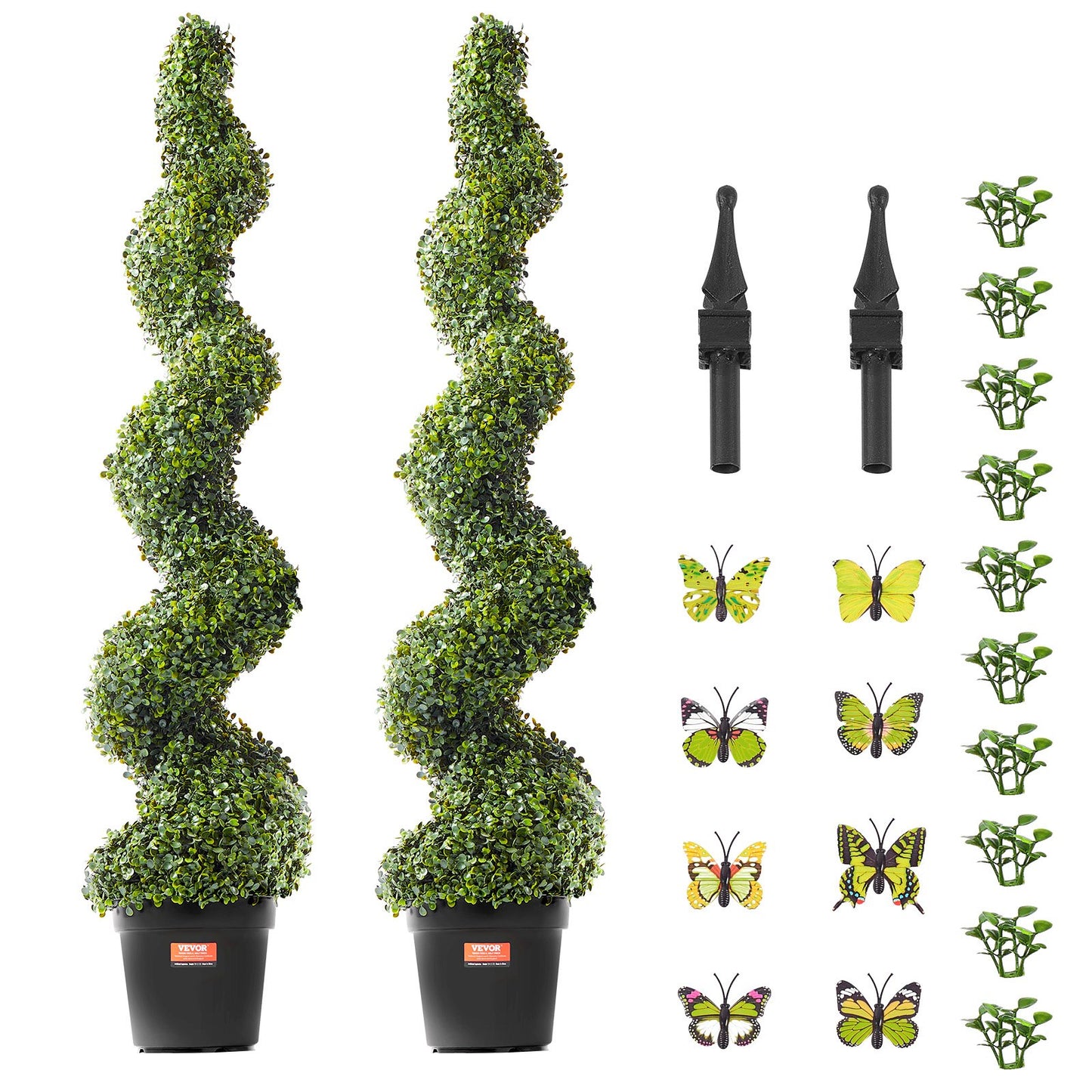 VEVOR 2 Pack 5' Artificial Boxwood Topiary Tree
