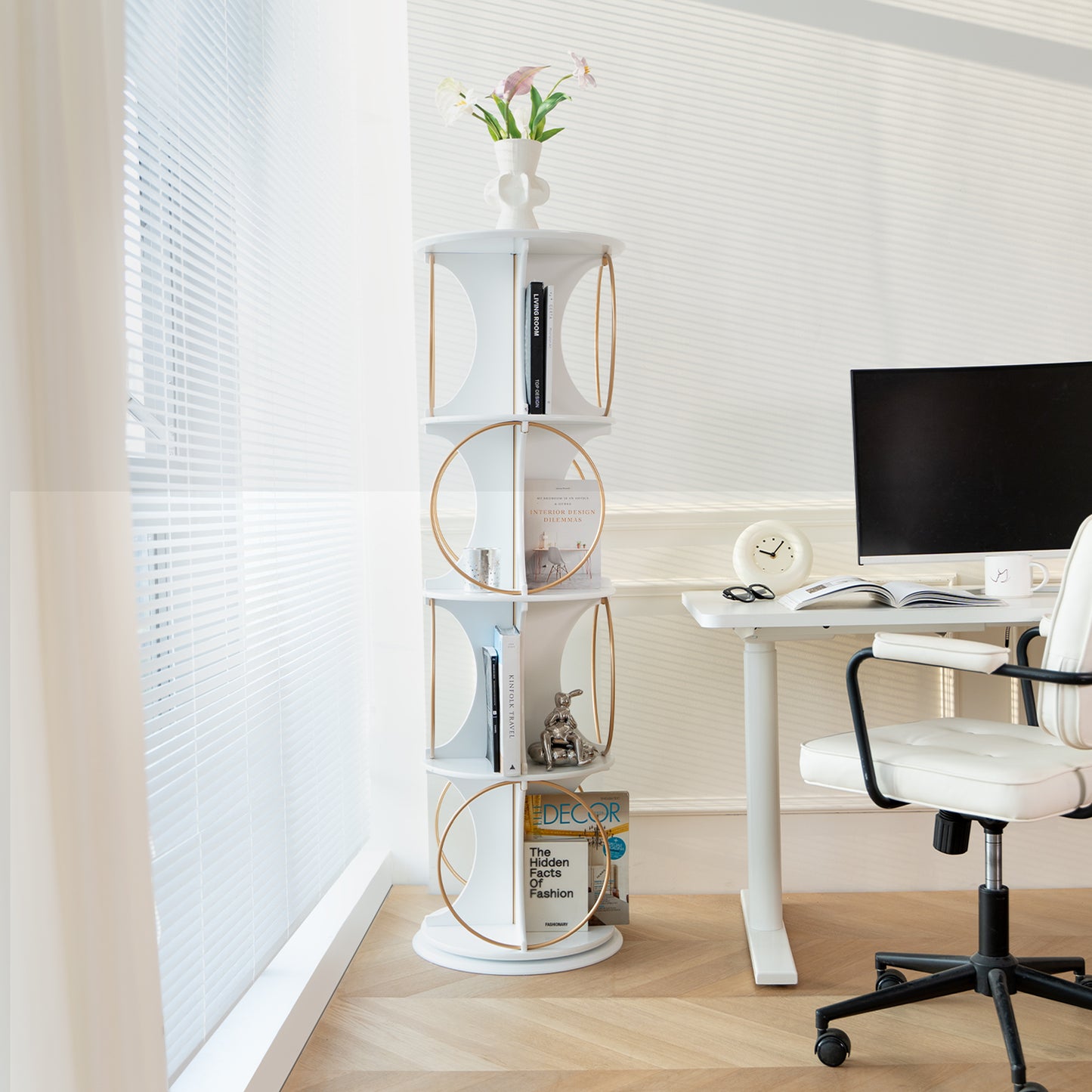 4-layer floor standing organizer, 360 ° rotation