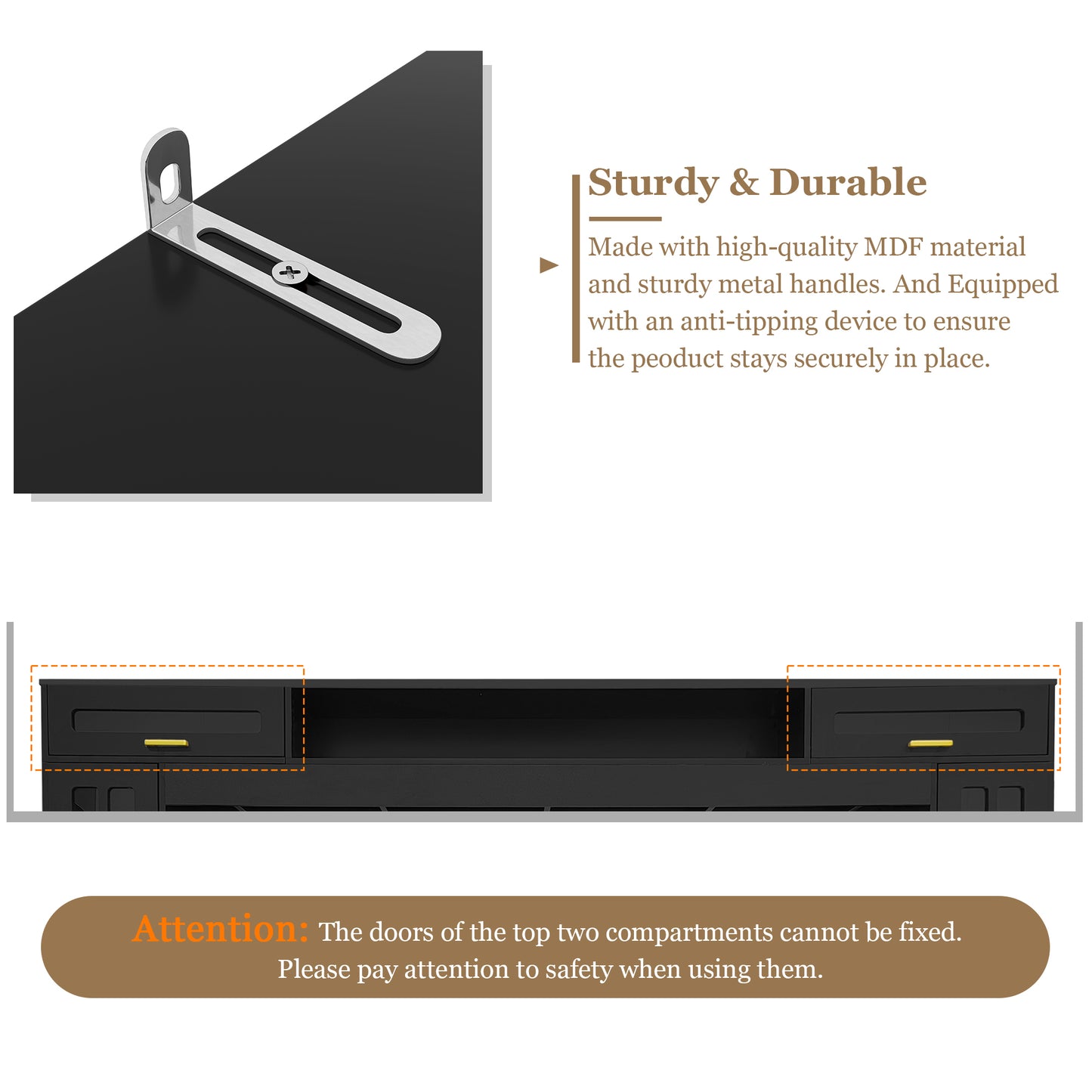 98.4" W Wall Unit Entertainment Center with Bookshelves
