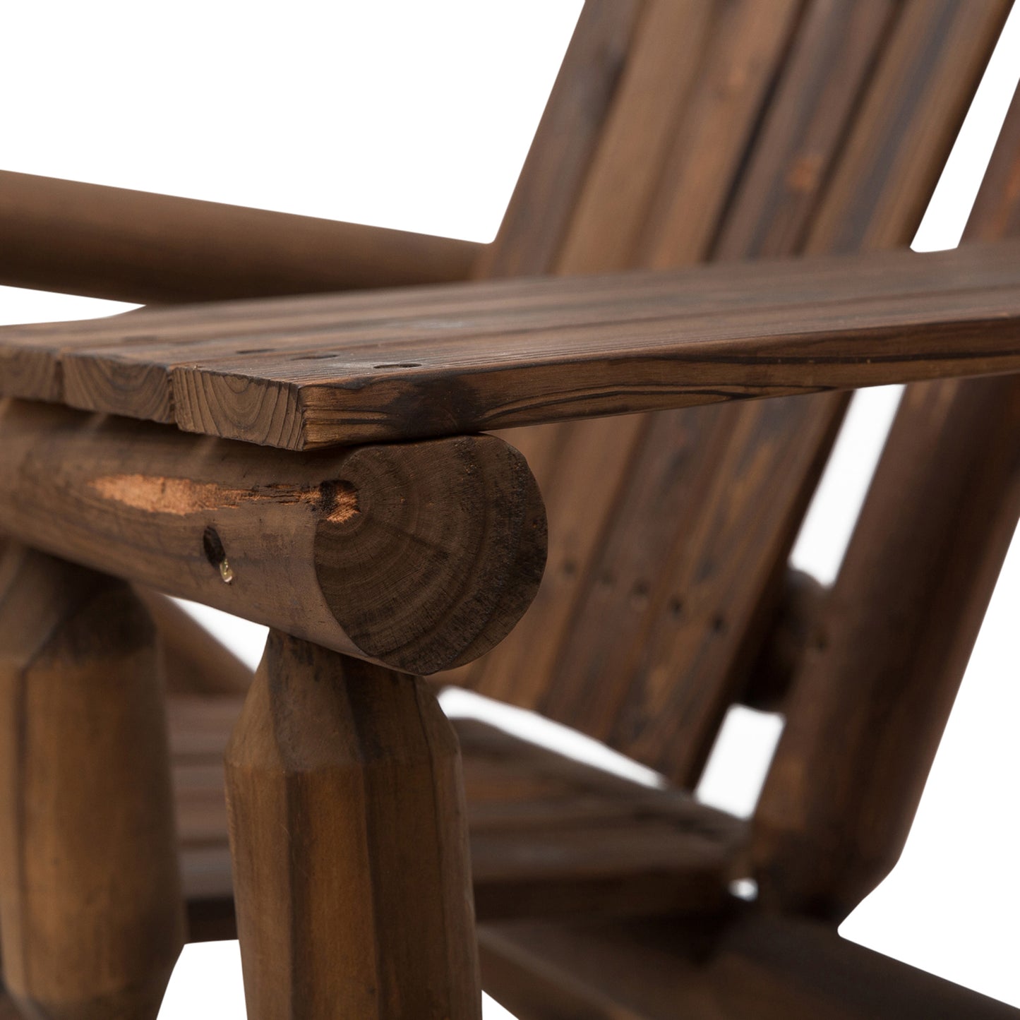 Wood Adirondack Patio Chair Bench with Center Coffee Table