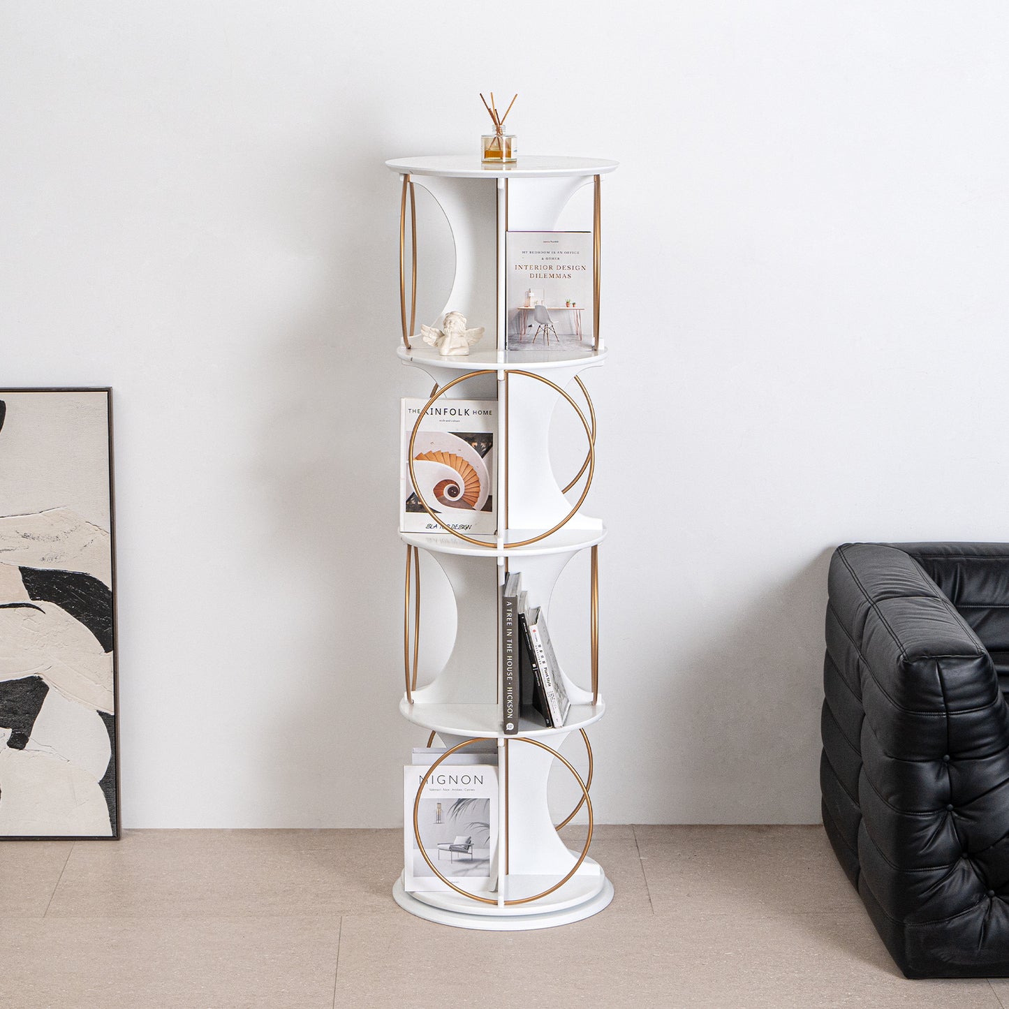 4-layer floor standing organizer, 360 ° rotation