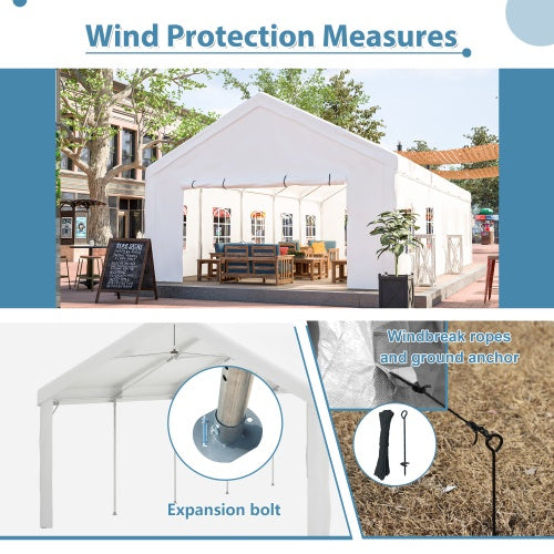 16x32FT Heavy Duty Outdoor Party Tent with 3 Storage Bags & Removable Sidewalls