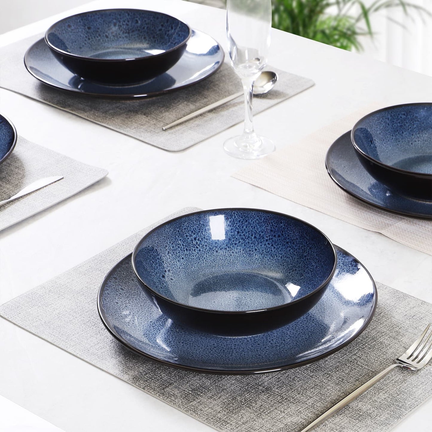 Blue Plate Set Of 6