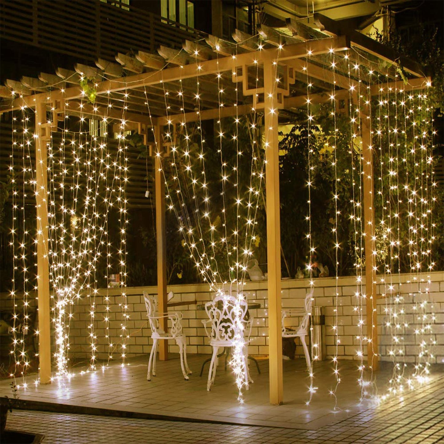 9.84' LED String Curtain Lights with Remote, Waterproof