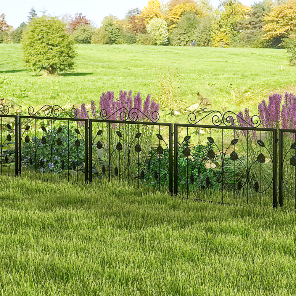 Decorative Garden Fence With 8 Panels