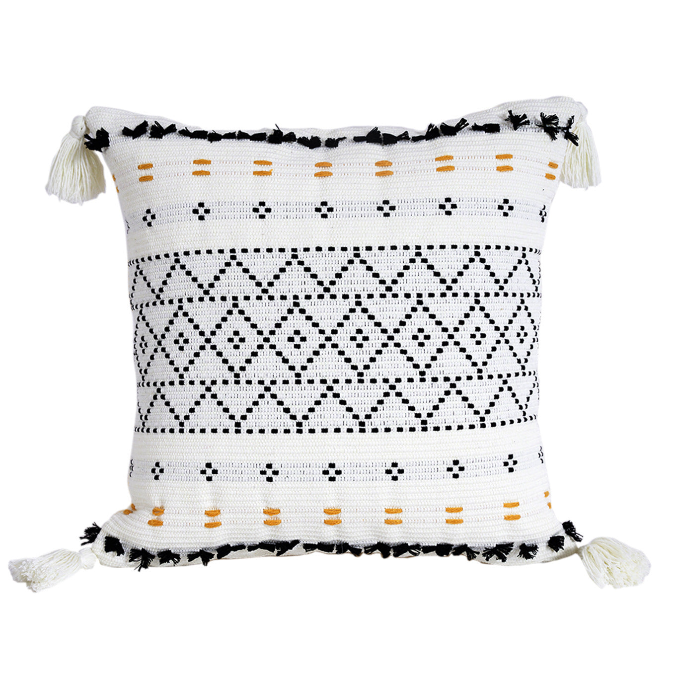 Knitted Cotton Thread Geometry Throw Pillow