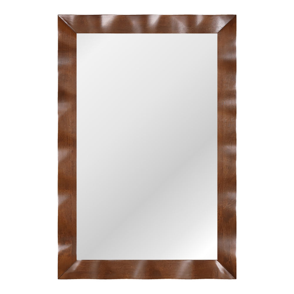 41.5 x 28 Inches Farmhouse Wall Mirror with Solid Wood Frame