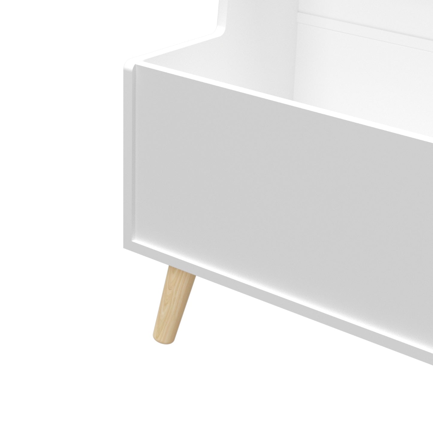 Kids Bookshelf - Toy Storage Cabinet Organizer, White