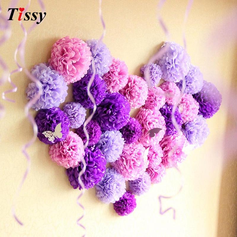 15pcs Tissue Paper Pom Poms