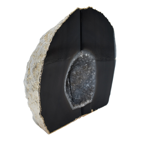 Agate Bookend Gold Electroplated