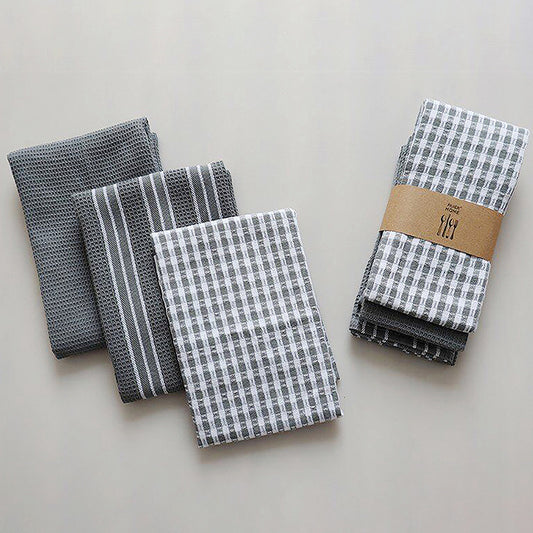 3pcs Kitchen Towels Classic 100% Natural Cotton
