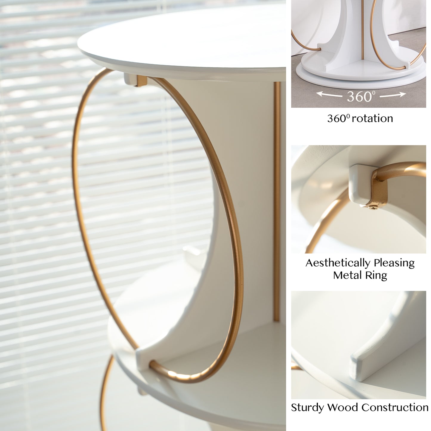 4-layer floor standing organizer, 360 ° rotation