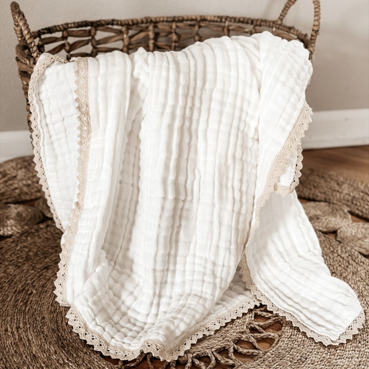 Cotton Baby Lace Blanket