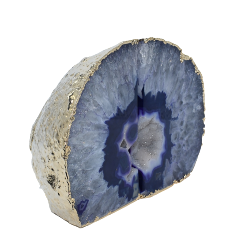 Agate Bookend Gold Electroplated