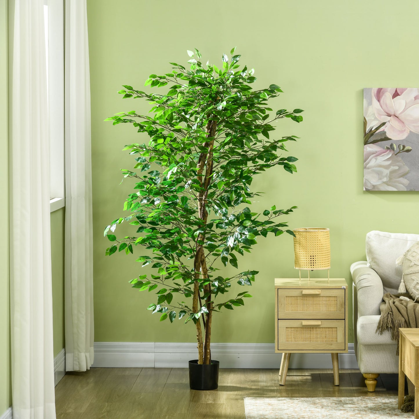 6ft Artificial Ficus with Pot
