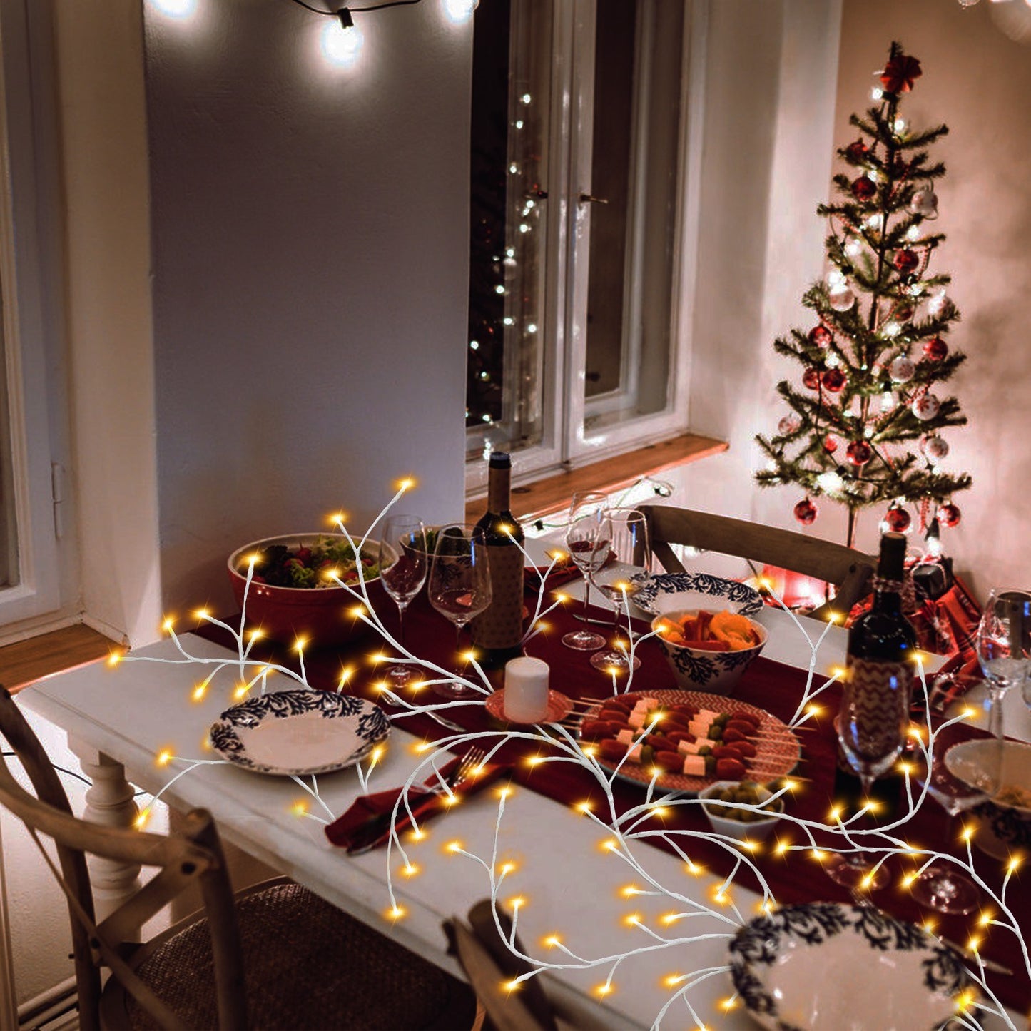 7.87FT String Light Birch Garland Vine