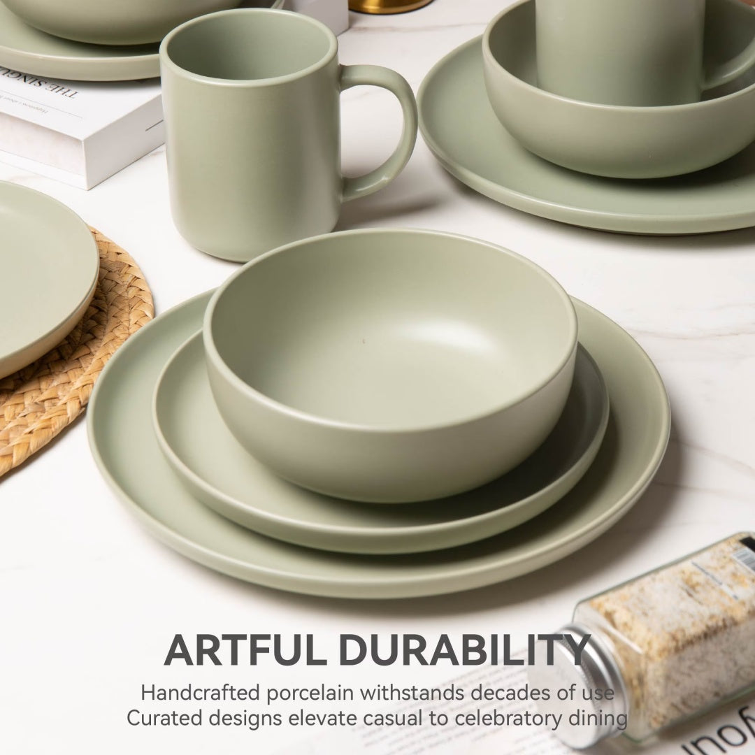 12-Piece Stoneware Dinnerware Sets With Mugs