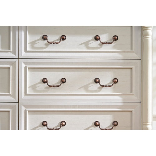 Farmhouse Style 6 Drawer Dresser Chest with Base