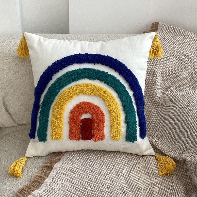 Rainbow Tufted Pillowcases