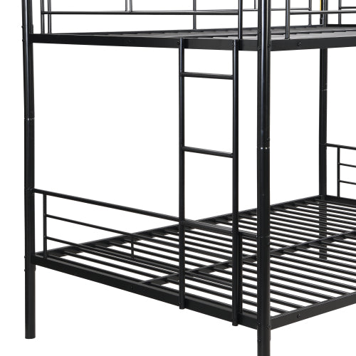 Full Over Full with Trundle Metal Bunk Bed