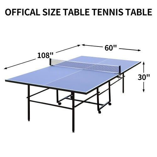 9ft Mid-Size Foldable Table Tennis Table