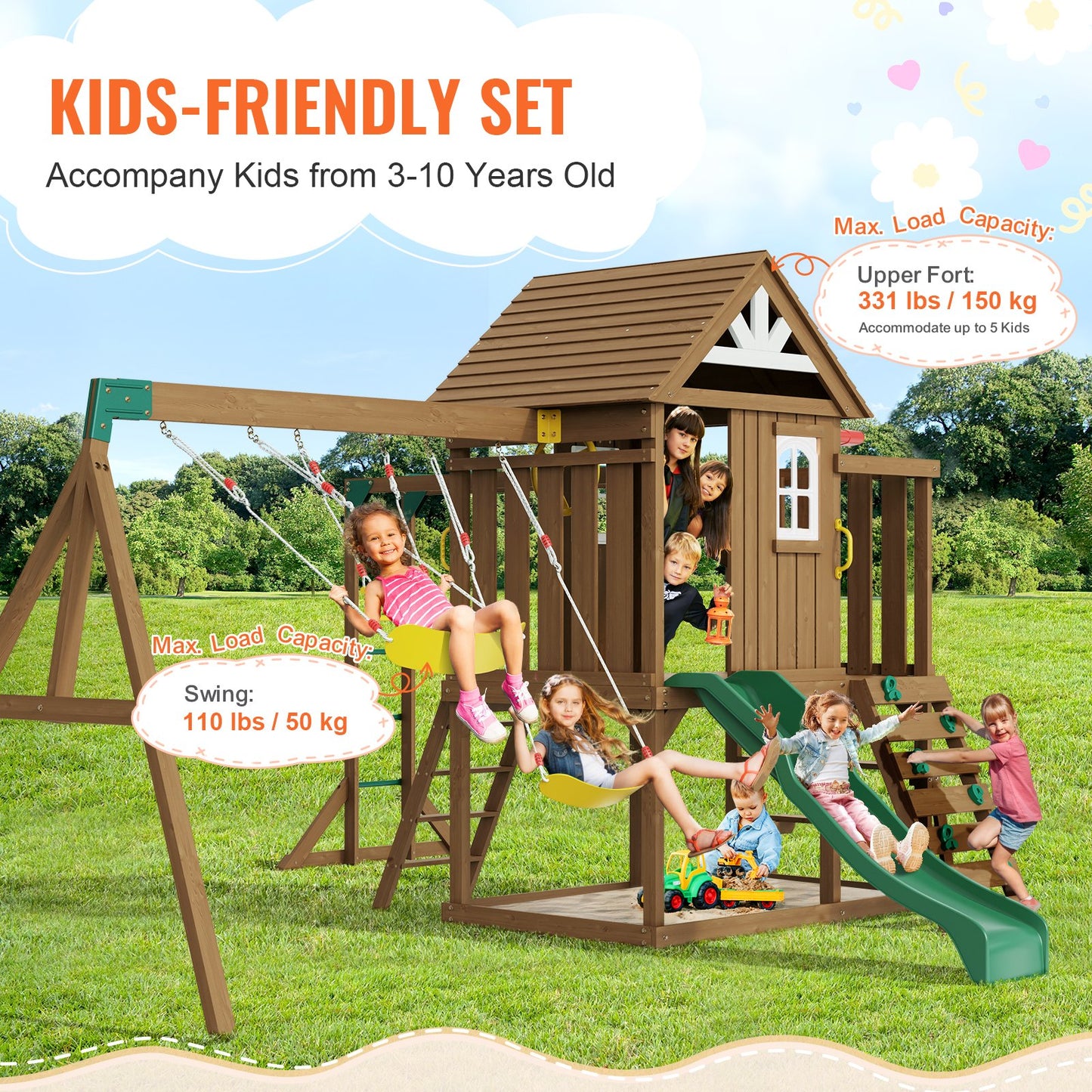 10in1 Wooden Playground Set