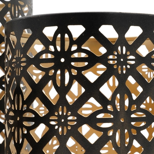 Set of 3 Helena Pierced Metal Lanterns