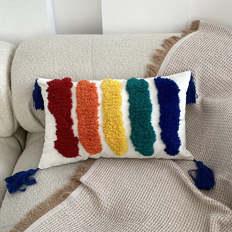 Rainbow Tufted Pillowcases