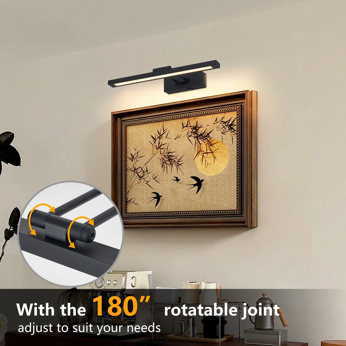 16" LED Black Art Lighting