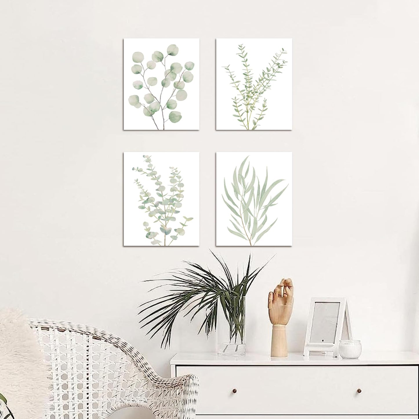 4PCS 8X10 in, Botanical Plant Canvas Wall Art