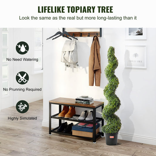 VEVOR 2 Pack 5' Artificial Boxwood Topiary Tree