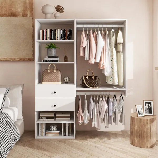 Modular Closet Organizer System: 54.6"L*17.16"W*70.2"H
