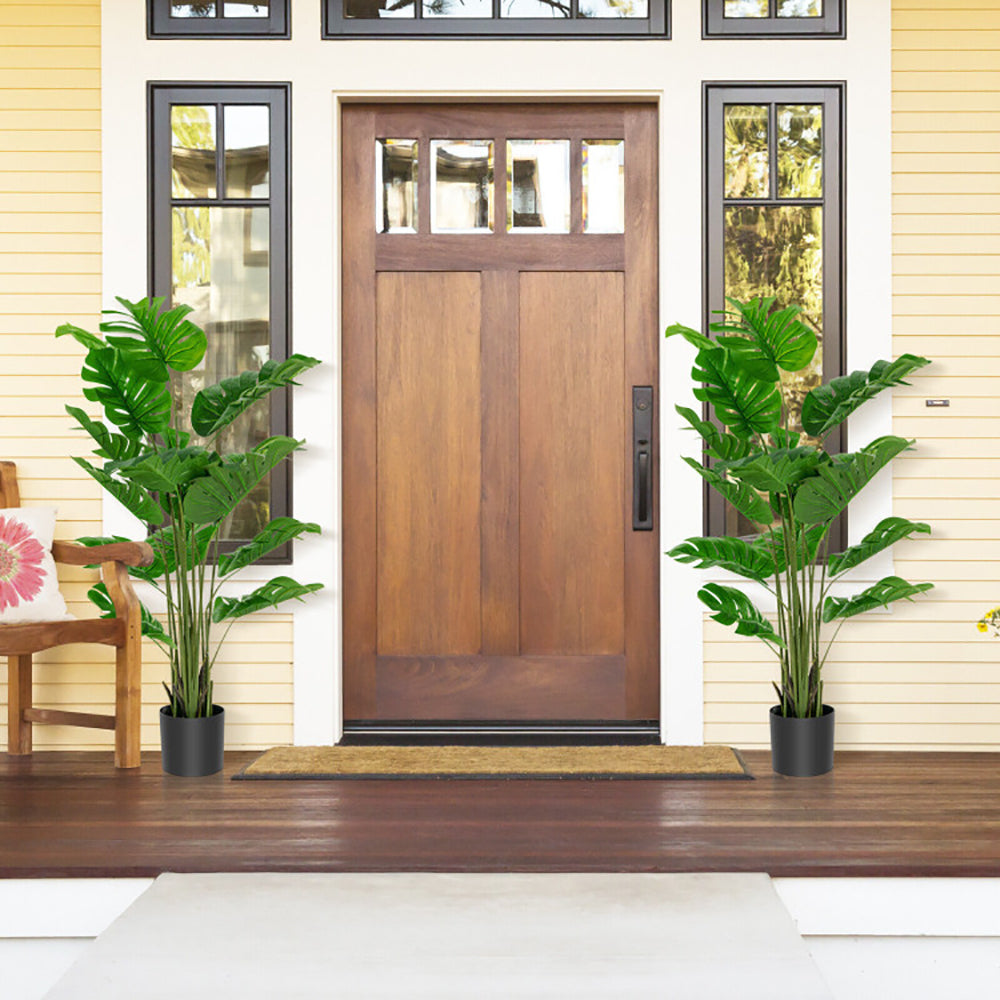 5 Feet Artificial Tree Faux Monstera Deliciosa Plant