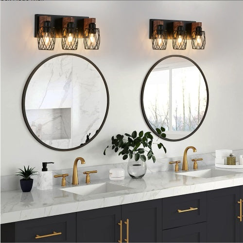 18" Industrial Vintage 3-Light Wall Sconce