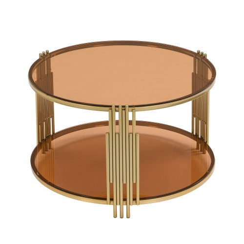 Modern Brown Glass Coffee Table
