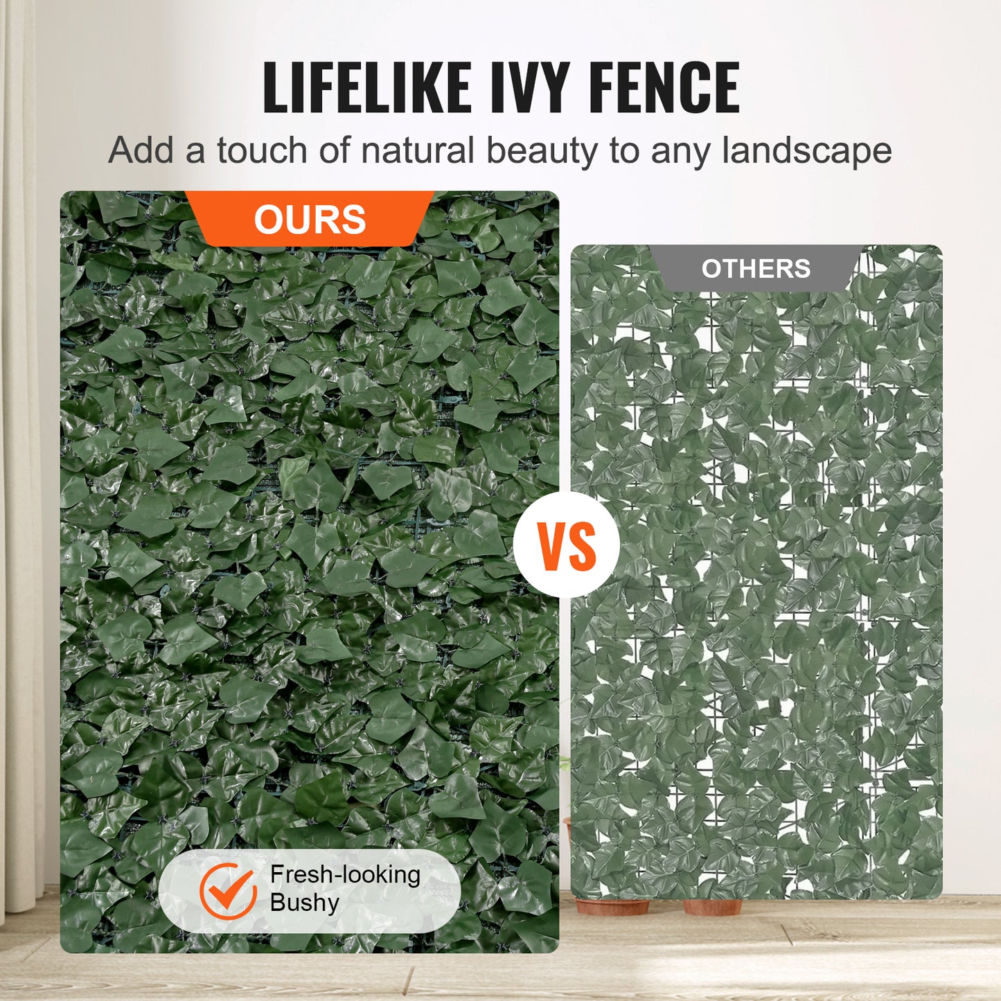 VEVOR Ivy Privacy Fence, 96" X 72" Artificial Green Wall Screen