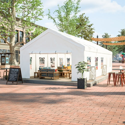 16x32FT Heavy Duty Outdoor Party Tent with 3 Storage Bags & Removable Sidewalls