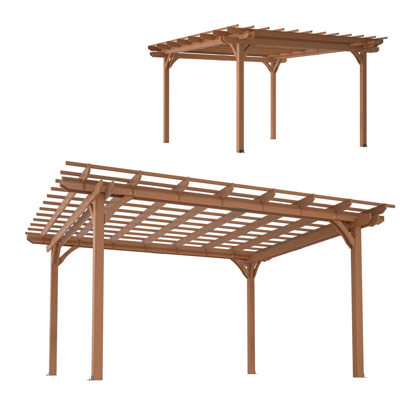 Outdoor Wood Pergola for Climbing Plant Support