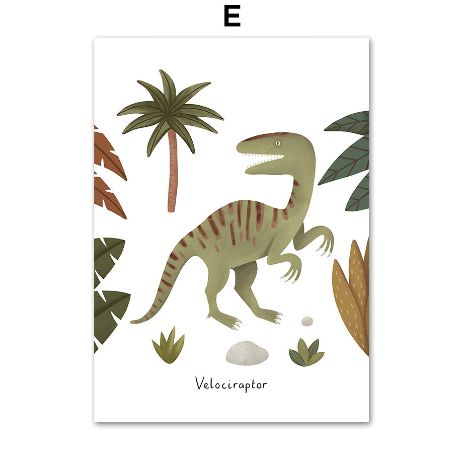 Children's Wall Art, Dinosaurs