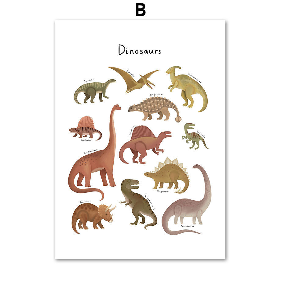 Children's Wall Art, Dinosaurs