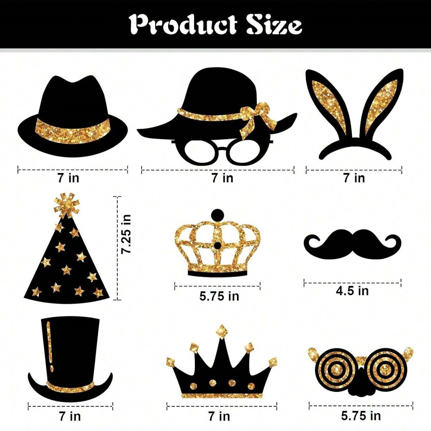 24 Pieces Party Photo Booth Props